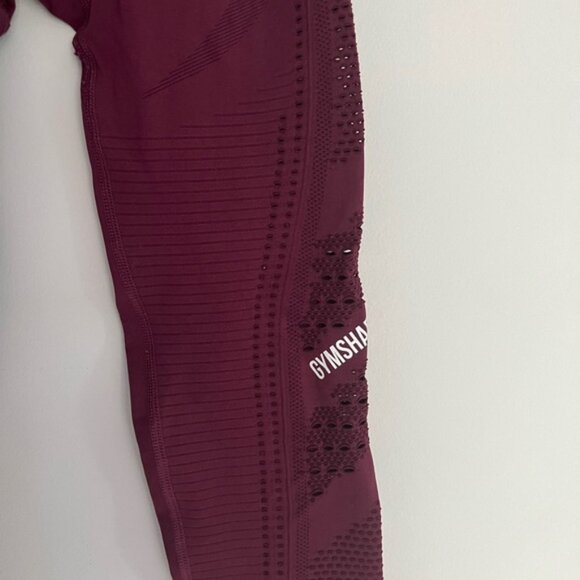 Gymshark Flawless Knit Tights in Ruby Size XS - Picture 4 of 7